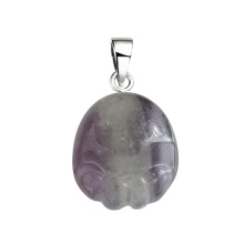 Fluorite 22X25MM Children Foot Palm Gemstone Pendantfor Making Jewlery Handmade Cravd Feet