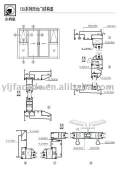aluminum profile for balcony door 3135