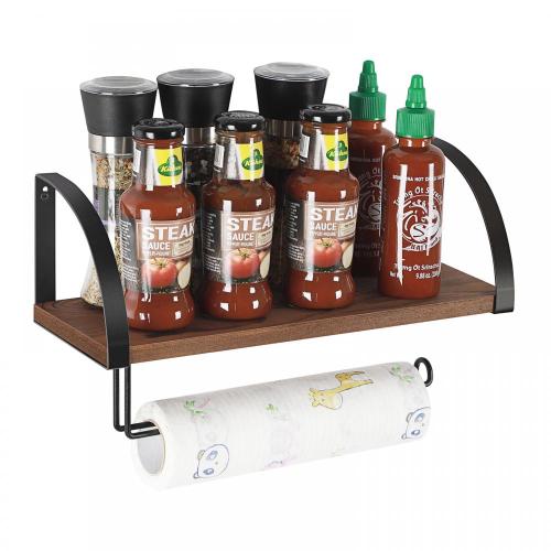 Rack de rangement de cuisine murale avec barre de serviette