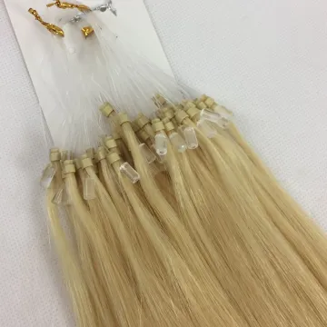 Most Popular Harmony Wholesale Remy Indian Hair 100% Indian Human Keratin Hair 20 Inch Micro Loop Hair Extension