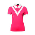 Camisa de polo de deportes de mujer rosa