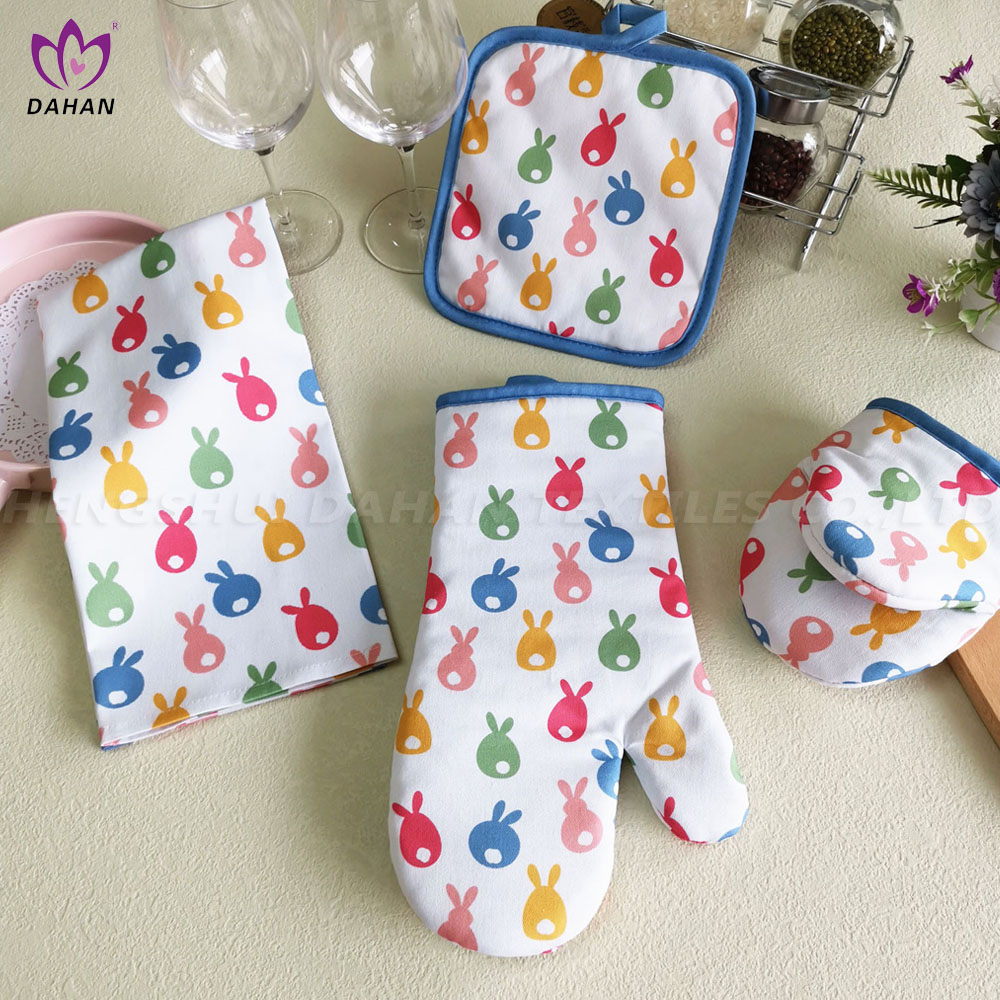 Agp216 Printing Gloves Potholder Tea Towel 2