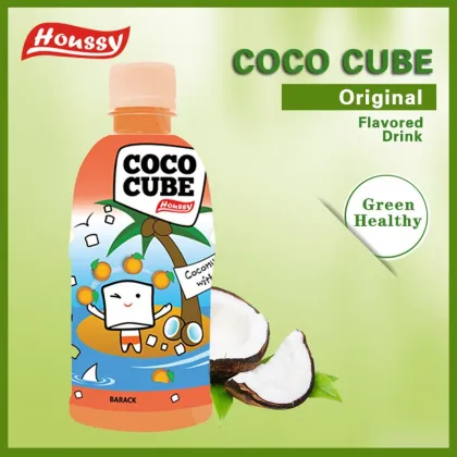 Houssy bottled coconut fruit juice, 320ml coconut drink with nata de coco
