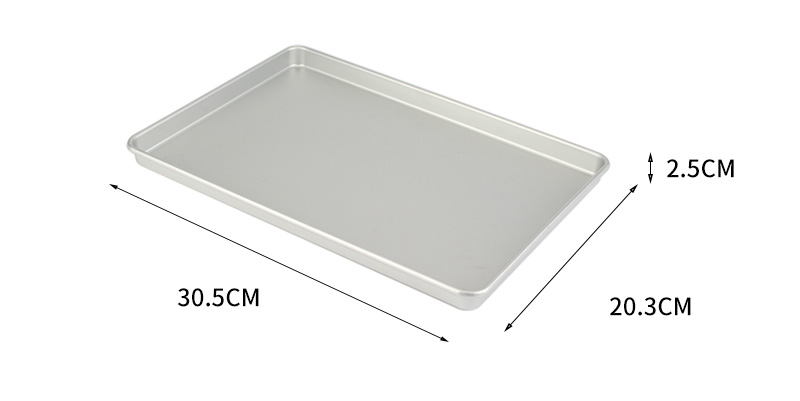 12”aluminium alloy rectangular shallow baking pan03