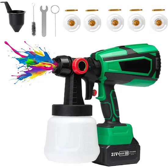 21V 4.0Ah Lithium Battery Cordless Power Sprayer: Multi-Function Handheld Paint Spray Gun with HVLP Technology - Best Price Offered