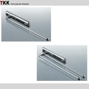 Chrome iron towel rack