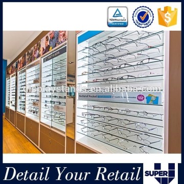 wholesale fancy and durable optical glasses wall display unit cabinet