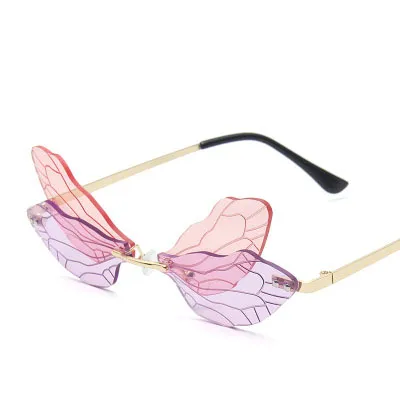Tombow Shape Luxury Clear Rimless Sunglasses UV400 for Women and Men