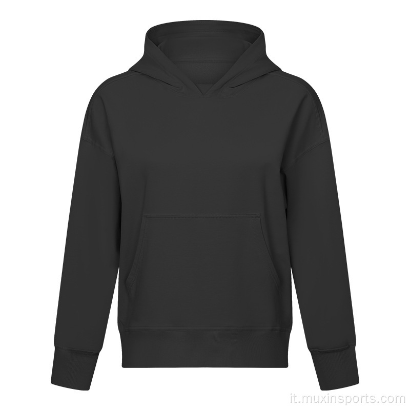 Con cappuccio per pullover sport sciolti casuali