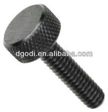 Black steel knurled thumb socket head cap screw OEM