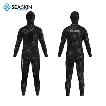 Seaskin 3mm สองในหนึ่งชุดดำน้ำ camo neoprene camo camo spearfishing wetsuit สำหรับผู้ชาย