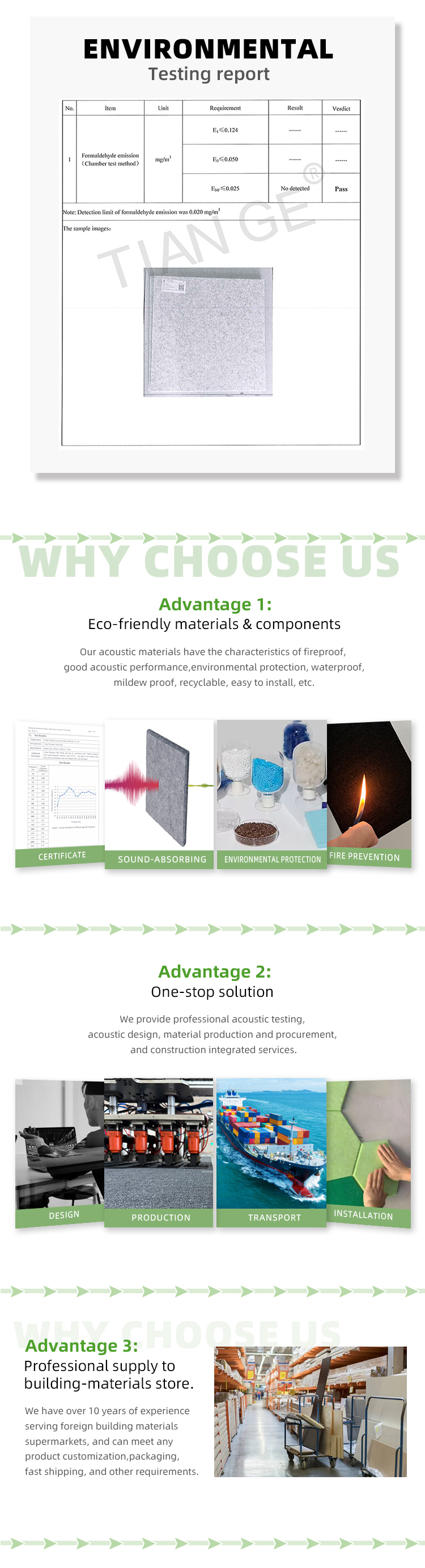 3Polyester acoustic panel