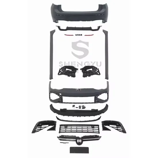 VW Golf 8 R Style Car Body Kit with Front Rear Bumper, Grille, Side Skirts, and Rear Diffuser