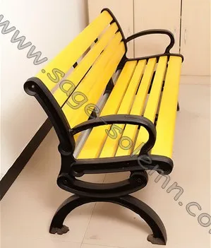 Cast Iron Solid Wood Garden Bench /Metal Patio Bench / Outdoor Patio Bench