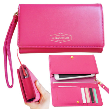Wristlet Phone Wallet, Fashion Mobile Phone Wallet for Lady