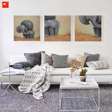 Cartoon Wildlife Baby Elephant  Oil Painting