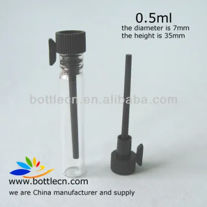7* 45mm 1ml dropper empty mini perfume glass liquor bottles