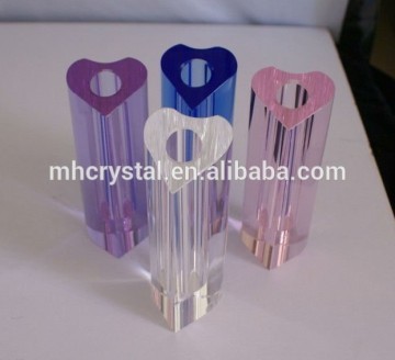 unique heart shape crystal vase for home decoration MH-V045