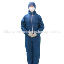 Blue color disposable nonwoven coverall