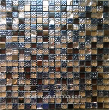 diamond dot vidrepur glass mix metal mosaic tile