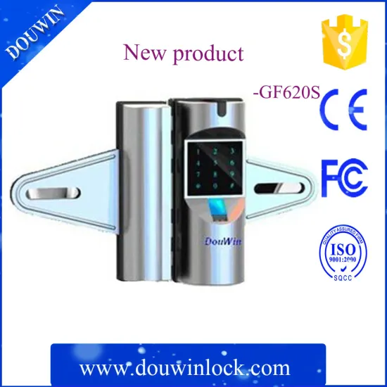 2016 Douwin newest electronic digital/fingerprint glass door lock with FCC/CE certification