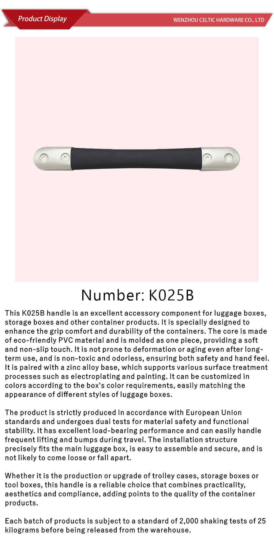 adjustable handle for luggage