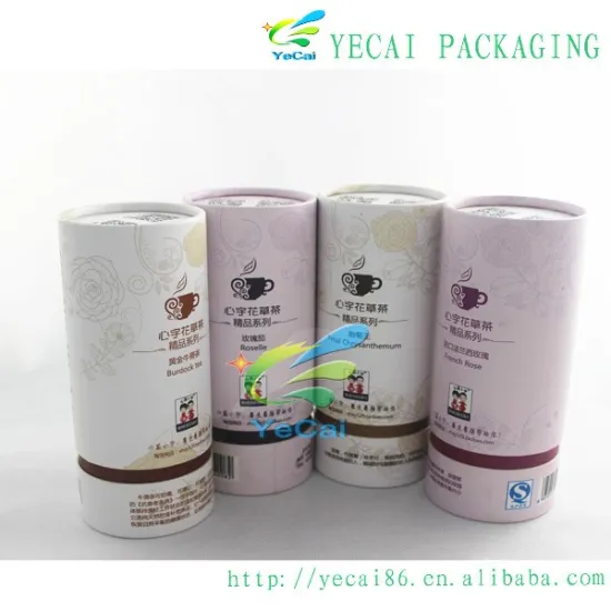 tea boxes paper tube food grade packaging round tin tube