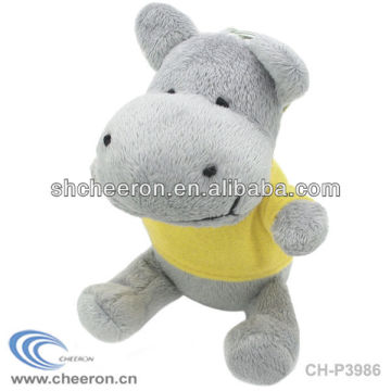 Mini plush hippo stuffed animal toy
