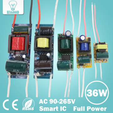 Driver LED AC90-265V 1-36W con corrente costante incorporata 300 mA per lampade a LED fai-da-te