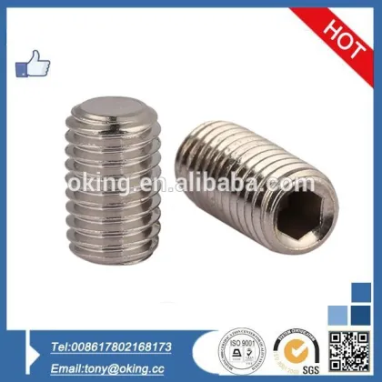 Hexagon socket set screws with flat point DIN913