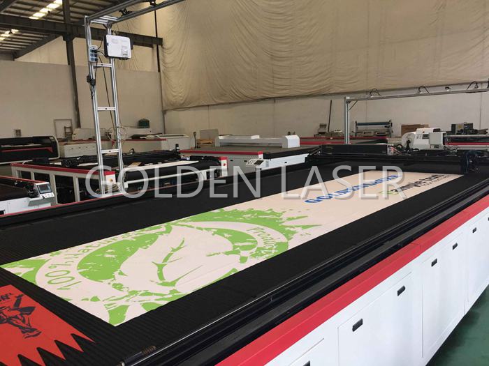 Laser Cutting Machine for Flags, Banners, Soft Signage CJGV-320500LD