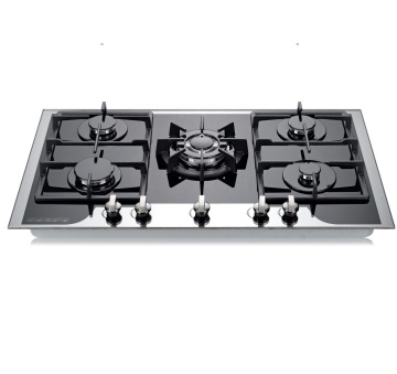 5 Burners Mirror Design With Safety Device Automatic Ignition Kitchen Use Super Flame Gas Stove