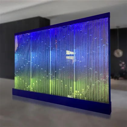 Acrylic Aqua Bubble Water Wall Design for Indoor Decor and Lobby Partition