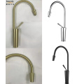 Single-handle brushed gold kitchen sink mixer faucet