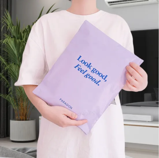 Custom Printed Purple Poly Mailers for Shipping - 10x13 Designer Courier Envelopes