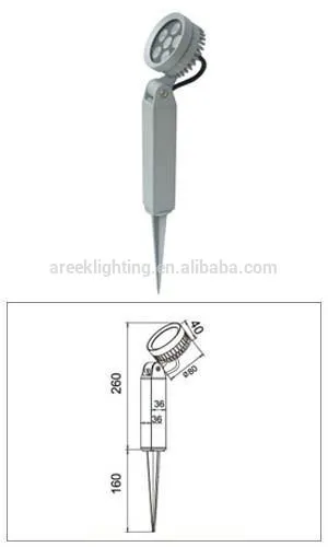 6w led new design outdoor spike garden light