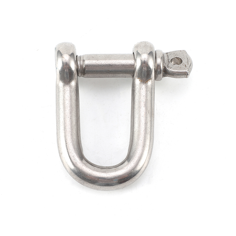 D Shackle for sunshade hardware