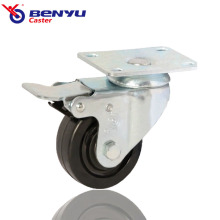 3 Inch Antistatic Casters Black Swivel Brake Wheel