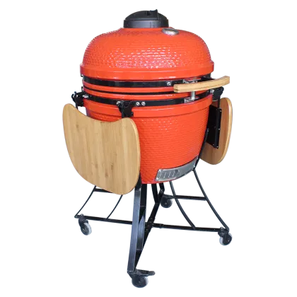 Ceramic Outdoor BBQ Grill: Auplex XL 24 Inch Kamado Joe Style Charcoal Grill