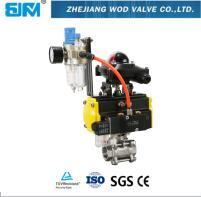1000 W.O.G. Full port female thread Pneumatic actuator 3 PC ball valve