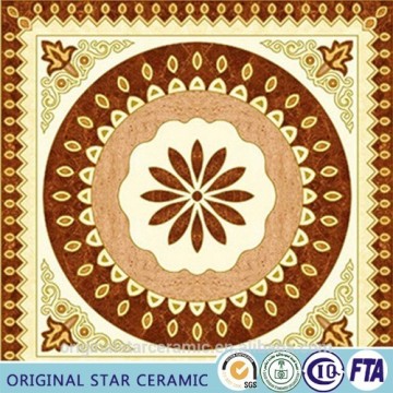 1200x1200 3D polished hotel lobby floor tile parquet handmade porcelain flowers