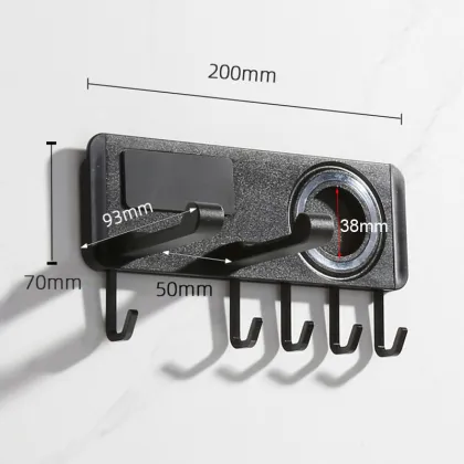 Wholesale Aluminum Bathroom Shelf - Gun Grey/Dark Black for Dyson Hair Dryer