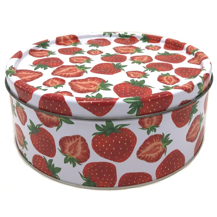 DADI Cylindrical Tin Box Cookie Jar with Lid