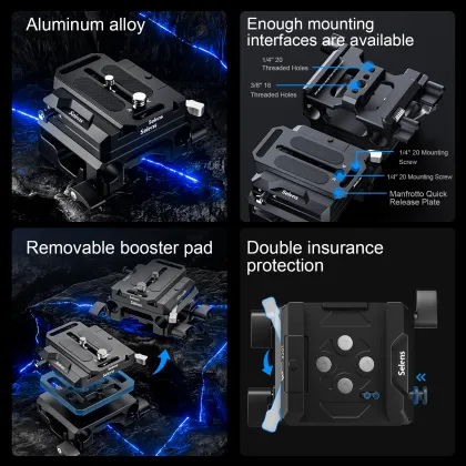 Manfrotto Baseplate With 15mm Dual Rod Clamp for Video Production