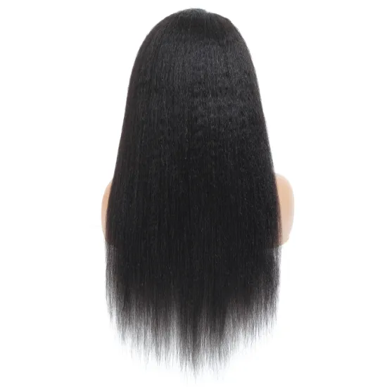 Wig Vendor Wholesale Yaki Straight 13*6 HD Lace Frontal Wig Human Hair Original Cambodian Virgin Cuticle Aligned HD Lace Wig