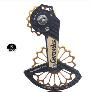 Bicycle carbon fiber ceramic rear derailleur 13-18T pulley Guide Wheel for Shimano 7000/8000 bicycle parts-