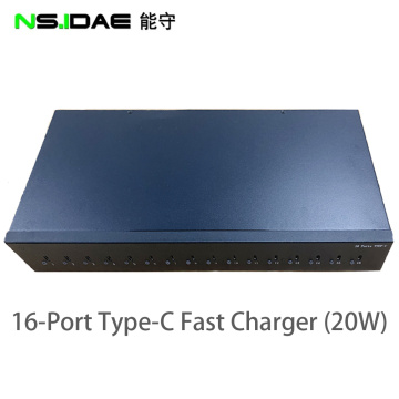 Cabinet Type 16 Port Type-C PDQC Charger