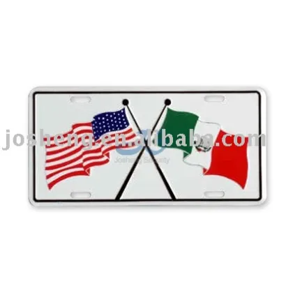 flag license plate