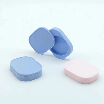 Low Price Low MOQ 4G Cosmetic Packaging Plastic Powder Compact Case with Rotated Closure
