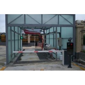 Estacionamiento puerta recta de poste